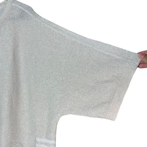 Chico’s Shimmer Side Rib Pullover Sweater Size Large - Picture 4 of 8